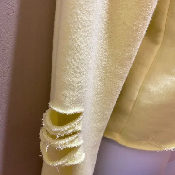 NWOT stylish Justice hooded palm tree sweatshirt with cut-outs size 12 - Picture 5 of 6